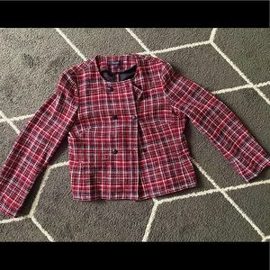 Brooks Brothers Red white and black tweed blazer